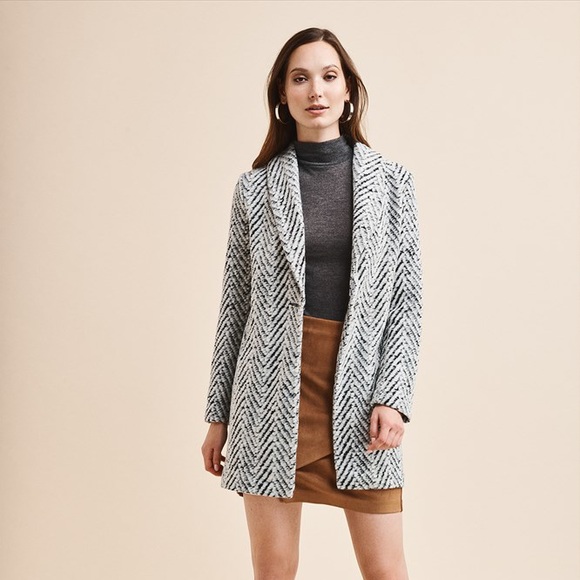 Dynamite Jackets & Blazers - Dynamite: Chevron Textured Coat